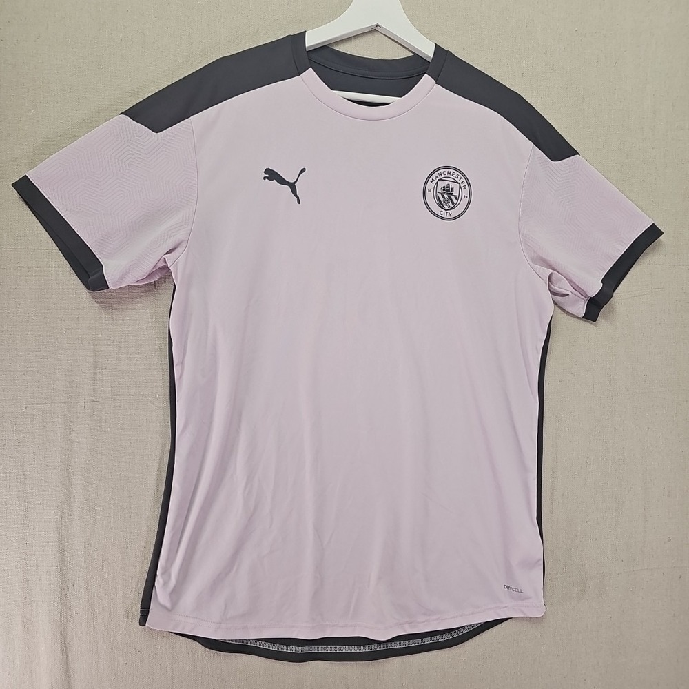 Puma‎ Manchester City Men's XL 2020-21 Stadium Training Jersey Kit Pink Dry Cell